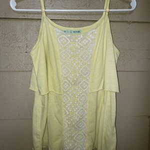 LAST CHANCE! Embroidered Two Layer Tank Top